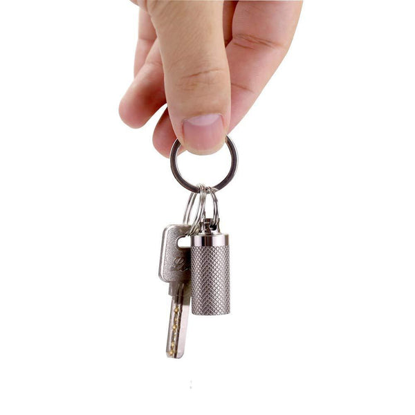 Shop tisur mini pill fob titanium keychain pill holder emergency aspirin nitroglycerin pill holder for men and women waterproof light weight and non allergenic1 38 x 0 55