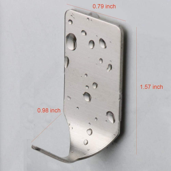 Adhesive Hooks, Heavy Duty Wall Hooks Made from 304 Stainless Steel That's Waterproof for Coat, Towel Hook, Keys, Bags, Kitchen and Bathroom (16 Pack)