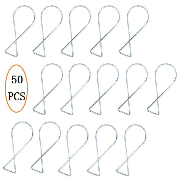 Amaonm 50 PCS Celling Clips, 8 T-Bar Ceiling Decorative Resilient Hook Ceiling Hangers for Hanging a Sign or Plant on a Grid, Drop Ceiling Clips Classroom Office Graphics Hooks
