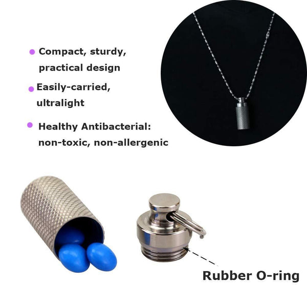 Save on tisur mini pill fob titanium keychain pill holder emergency aspirin nitroglycerin pill holder for men and women waterproof light weight and non allergenic1 38 x 0 55