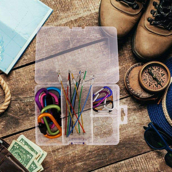 Discover yucool 10 pack aluminum d ring carabiners d shape keychain clips hook spring loaded for camping hiking fishing with 10 stainless steel wire keychains 10 key rings multi color
