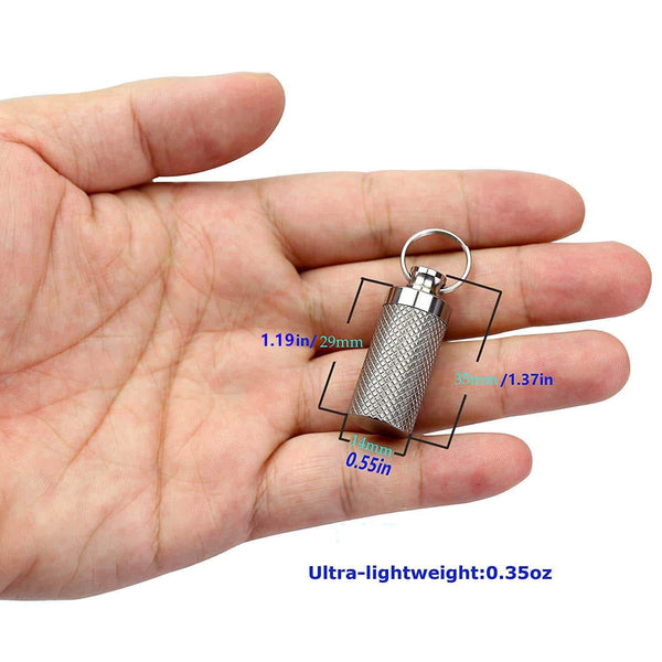Shop for tisur mini pill fob titanium keychain pill holder emergency aspirin nitroglycerin pill holder for men and women waterproof light weight and non allergenic1 38 x 0 55