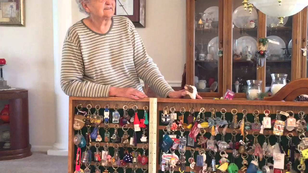 Elma Bevineau has over 800 key chains she's amassed over the years since her retirement.