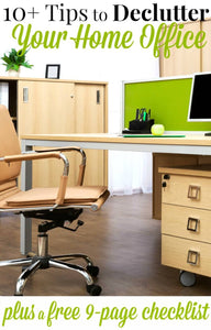 The first step to organizing your home office is to declutter your office