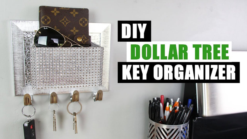 DOLLAR TREE DIY KEY HOOK ORGANIZER | DIY Glam Home Decor by StoreeOfMyLife (2 years ago)