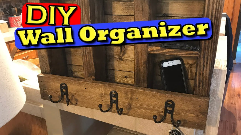 Wall Shelf Key Ring Coat Rack Mail Organizer (DIY) by 731 Woodworks (3 years ago)