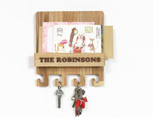 Wall key rack Entryway organizer Mail and key holder for wall Key holder for wall by PromiDesign