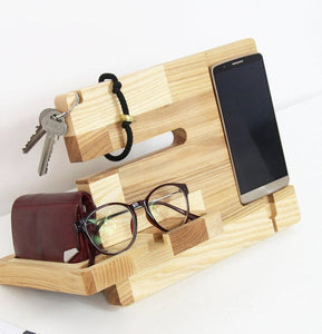 Docking station for men, Nightstand organizer, Charging station organizer, Charging dock, Father day gift, Birthday gift for husband by PromiDesign