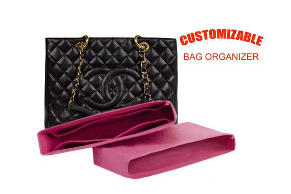 For"Cha.nel GST shopper XL caviar "bag insert organizer in 6 inch hight, set of -2, bag liner, Express Shipping by SenamonBagOrganizer