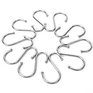 50 PCS 7CM S Shaped Hooks Heavy Duty Kitchen S Type Hanging Hooks Hangers for Home and Office