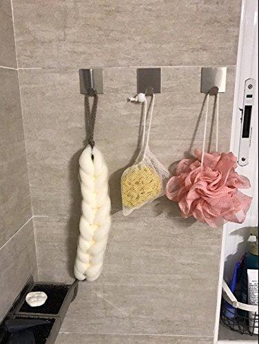 FOTYRIG Adhesive Hooks Wall Hooks Hangers Waterproof Stainless Steel Stick on Hooks for Hanging Robe Towel Coat Kitchen Utensils Keys Bags-Home Kitchen Bathroom-8 Packs