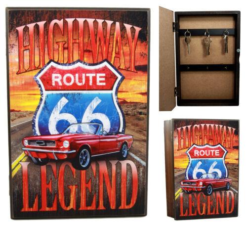 Ebros Gift Highway Route 66 Legendary Road Journey Safe Book Shaped Multiple Keys Decorative Storage Organizer 11.75"H