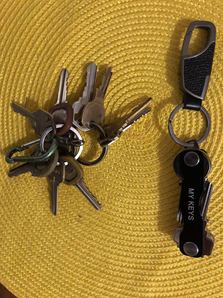 Amazon best smart compact key holder with keychain bundle key pocket organizer for up to 10 keys smart key organizer with secure locking mechanism with keychain