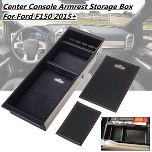 1Pcs Car Console Storage Armrest Center box For Ford F150 2015 2016 2017 2018 Accessoires Sowing Anti Slip Coin Key Organizer
